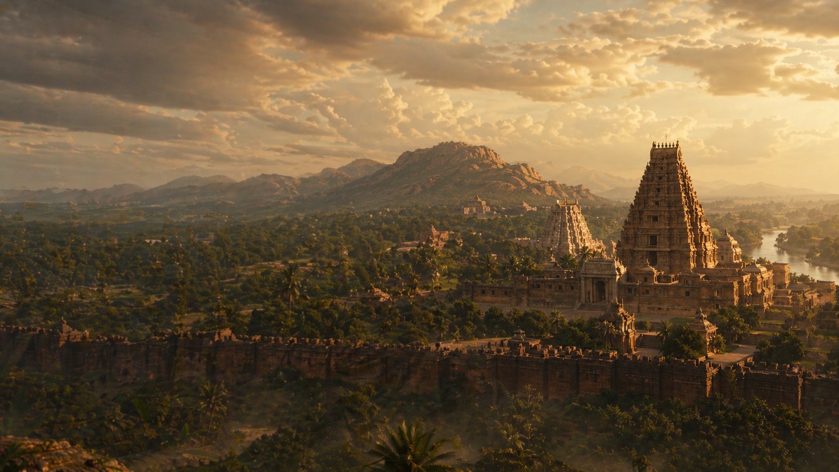 Temple landscape in Tamil Nadu